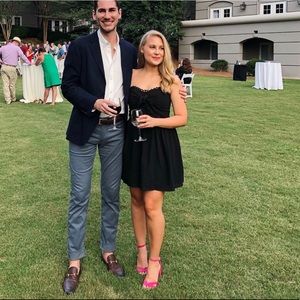 Judith March Black Strapless Mini Dress